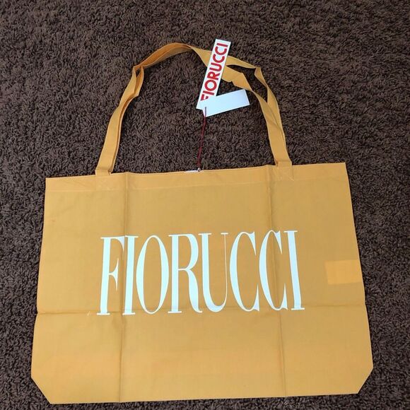 Fiorucci Angels Yellow Tote Bag Women's Casual Graphic Shoulder Bag NWT - Picture 2 of 6